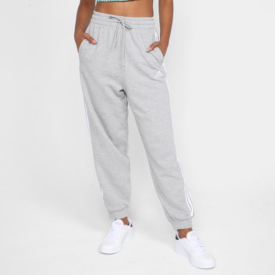 Calça Moletom Adidas 3 Listras Feminina