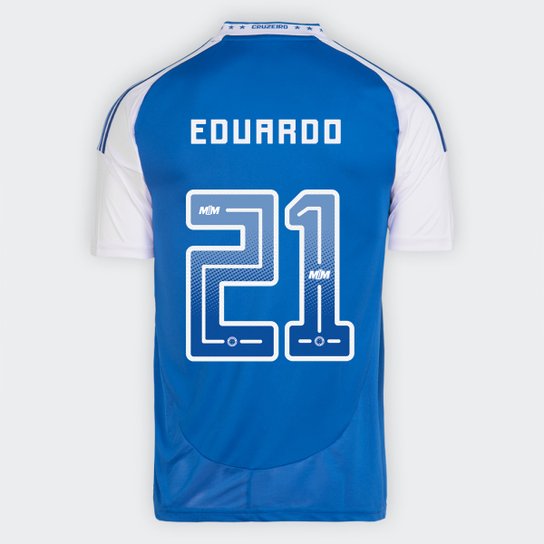 Camisa Cruzeiro I 25/26 - Eduardo nº 21 - Torcedor Adidas Masculina