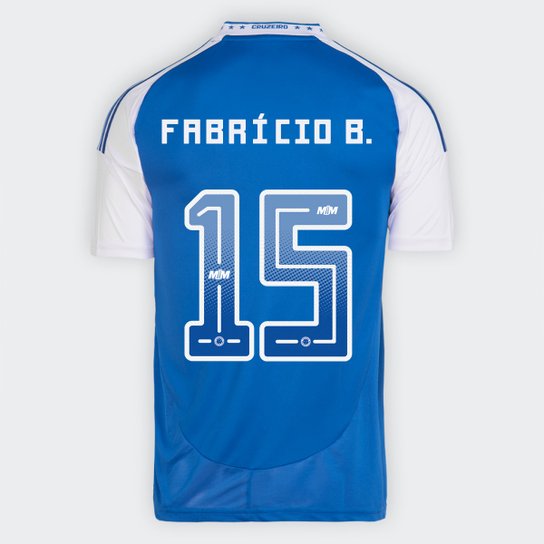 Camisa Cruzeiro I 25/26 - Fabrício B. nº 15 - Torcedor Adidas Masculina