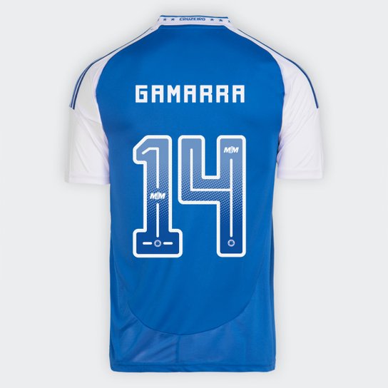 Camisa Cruzeiro I 25/26 - Gamarra nº 14 - Torcedor Adidas Masculina