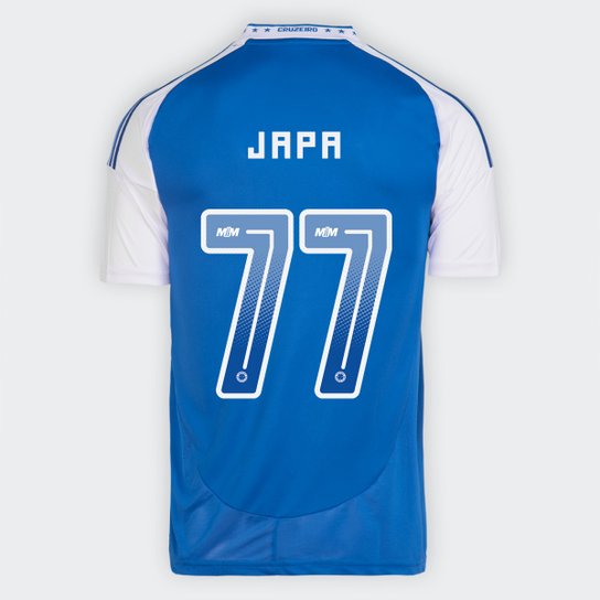 Camisa Cruzeiro I 25/26 - Japa nº 77 - Torcedor Adidas Masculina