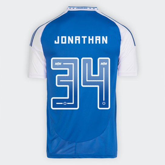 Camisa Cruzeiro I 25/26 - Jonathan nº 34 - Torcedor Adidas Masculina