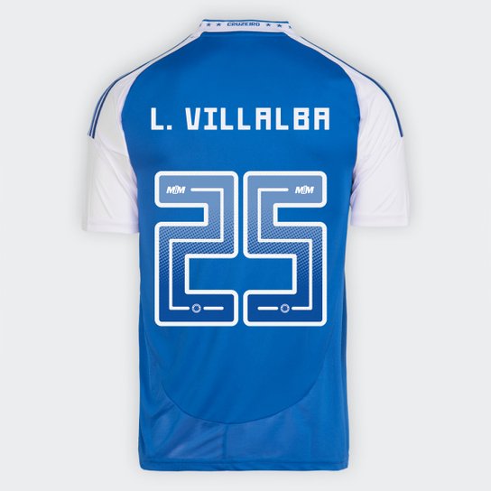 Camisa Cruzeiro I 25/26 - L. Villalba nº 25 - Torcedor Adidas Masculina