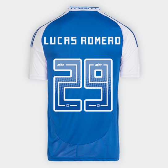 Camisa Cruzeiro I 25/26 - Lucas Romero nº 29 - Torcedor Adidas Masculina