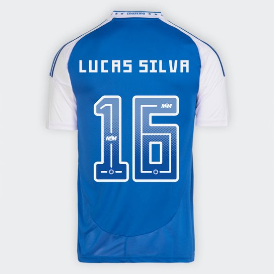 Camisa Cruzeiro I 25/26 - Lucas Silva nº 16 - Torcedor Adidas Masculina
