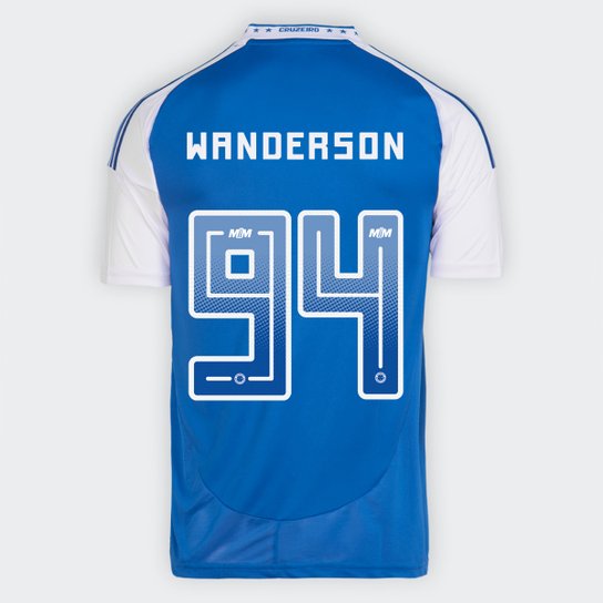 Camisa Cruzeiro I 25/26 - Wanderson nº 94 - Torcedor Adidas Masculina