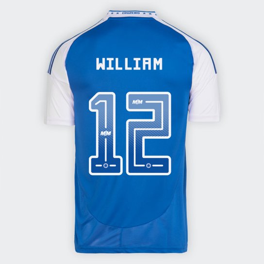 Camisa Cruzeiro I 25/26 - William nº 12 - Torcedor Adidas Masculina
