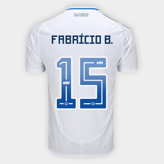 Camisa Cruzeiro II 25/26 Fabrício Bruno N. 15 Torcedor Adidas Masculina