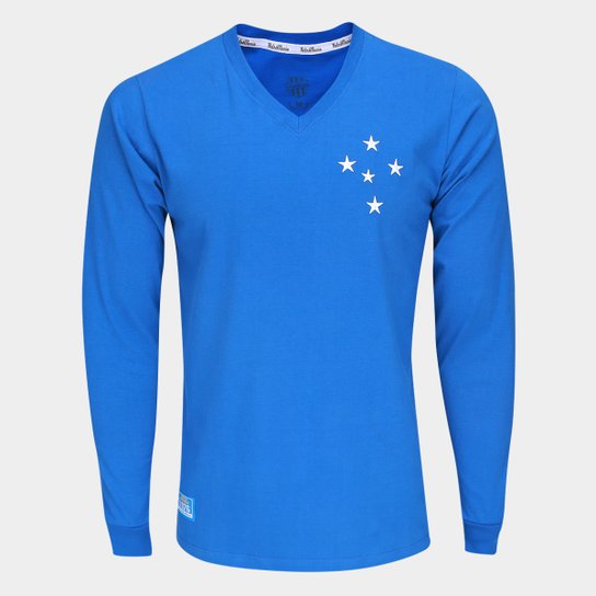 Camisa Cruzeiro RetrôMania Libertadores 1976 Manga Longa Masculina