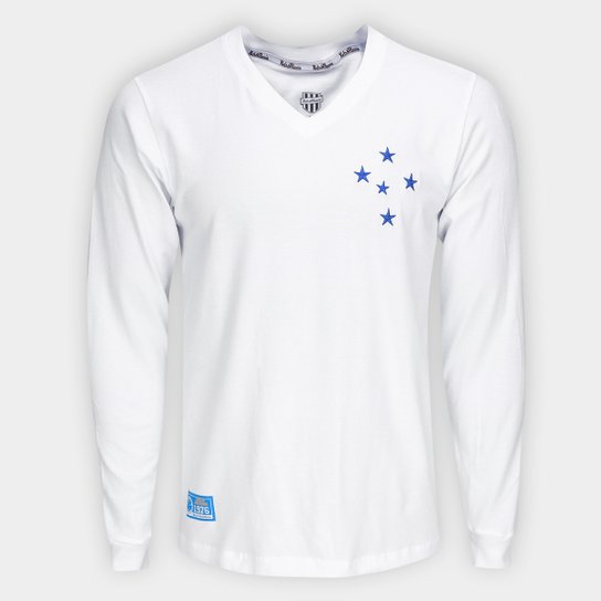 Camisa Cruzeiro RetrôMania Libertadores 1976 Manga Longa Masculina