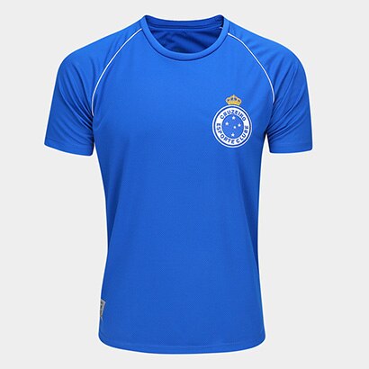 Camisa Cruzeiro RetrôMania Tríplice Coroa Basic - Azul