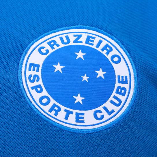 Camisa Polo Cruzeiro Escudo Manga Curta Masculina
