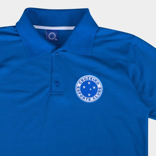 Camisa Polo Cruzeiro Escudo Manga Curta Masculina