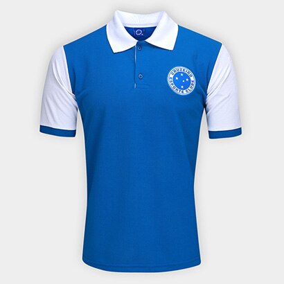 Camisa Polo Cruzeiro Masculina - Azul