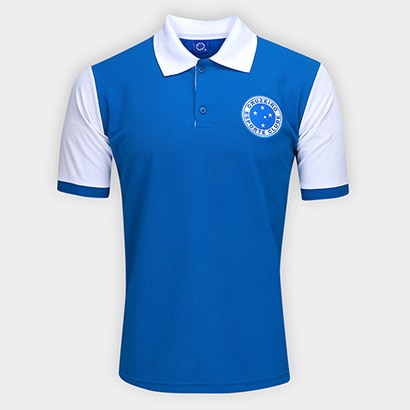 Camisa Polo Cruzeiro Masculina - Azul