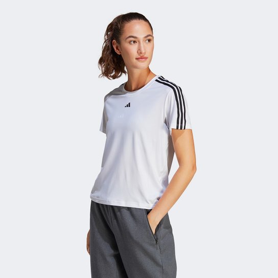 Camiseta Adidas Essentials 3 Listras Feminina