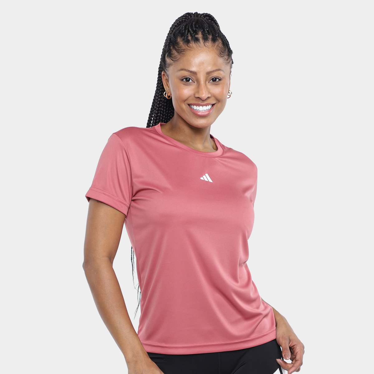 Marca Adidas Blusa Adidas Rosa Feminina Camiseta Adidas Treino