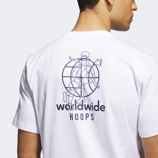 Camiseta Adidas World Wide Hoops Hbr Masculina
