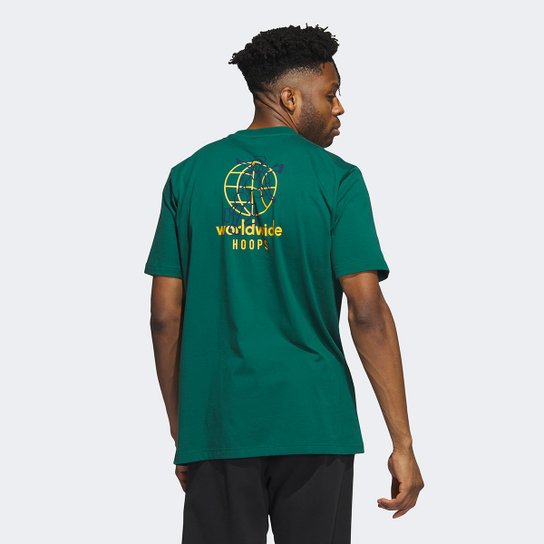 Camiseta Adidas World Wide Hoops Hbr Masculina