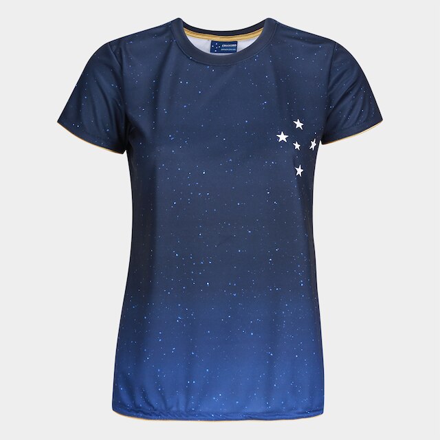 Camiseta Baby Look Cruzeiro Esportiva Constelação Feminina
