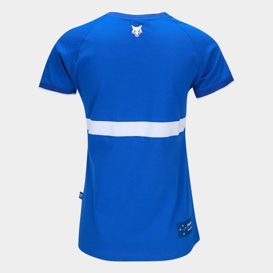 Camiseta Cruzeiro Raglan Feminina