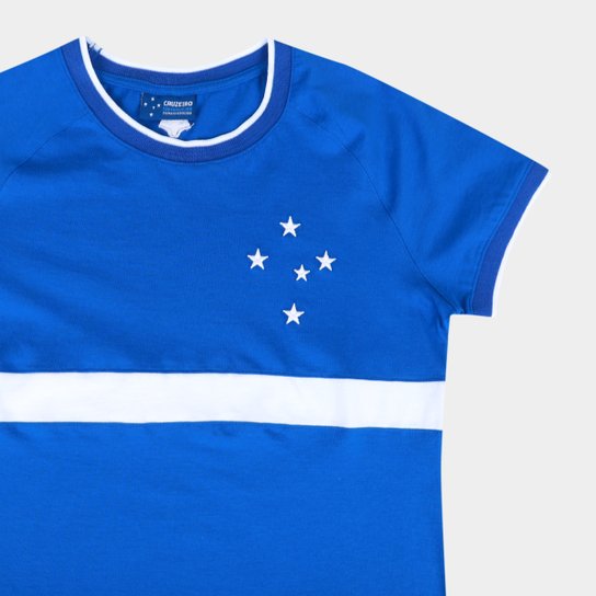 Camiseta Cruzeiro Raglan Feminina
