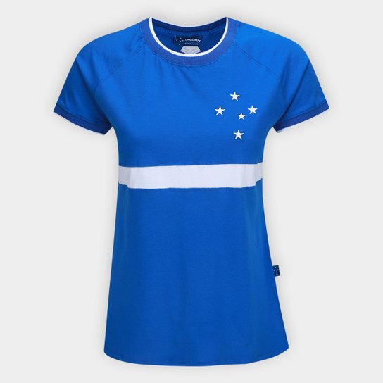 Camiseta Cruzeiro Raglan Feminina