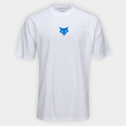Camiseta Oversized Cruzeiro Raposa Masculina - Branco