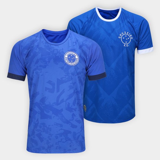 Kit Camisa Cruzeiro Classic Retrômania Masculina - 2 Peças