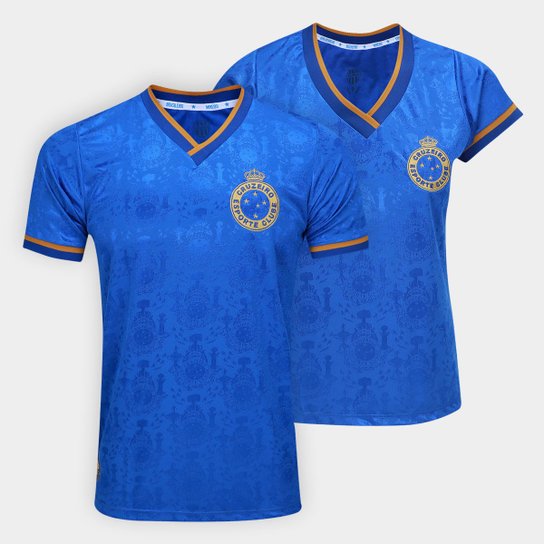 Kit Camisa Cruzeiro RetrôMania 2003 Tríplice Coroa Casal que Torce Junto
