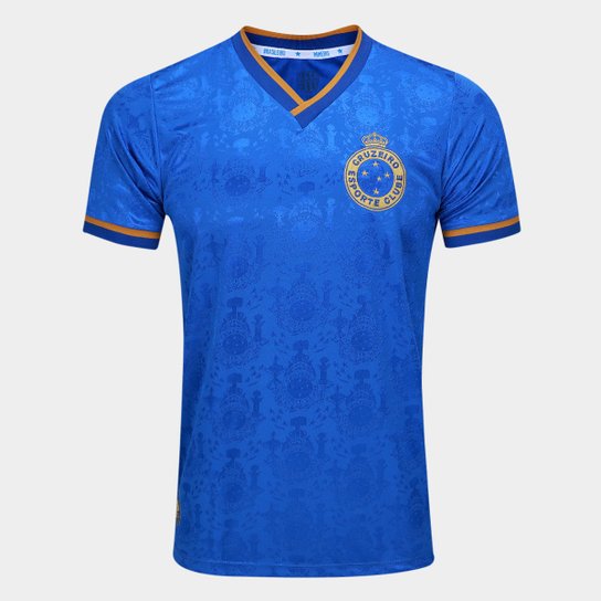 Kit Camisa Cruzeiro RetrôMania 2003 Tríplice Coroa Casal que Torce Junto