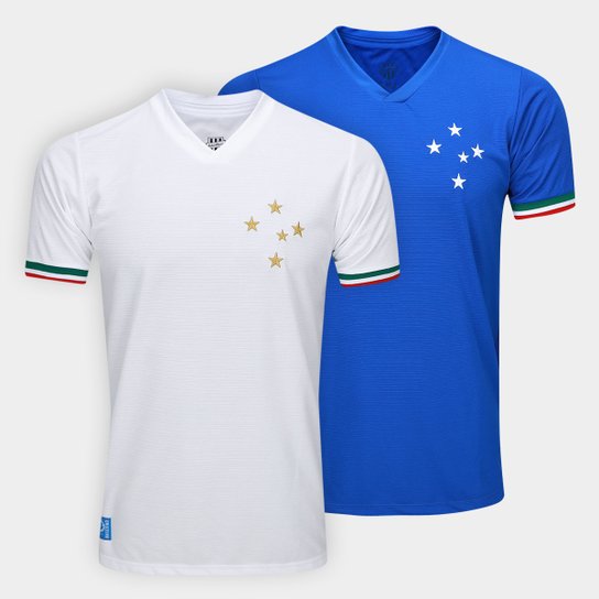 Kit Camisa Cruzeiro RetrôMania Palestra Masculina