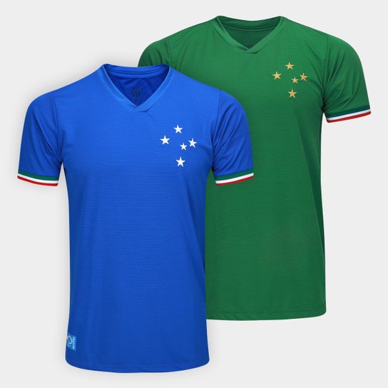 Kit Camiseta Cruzeiro Palestra C/2 Masculina