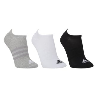 Kit Meia Adidas Cano Baixo Sportswear c/ 3 Pares