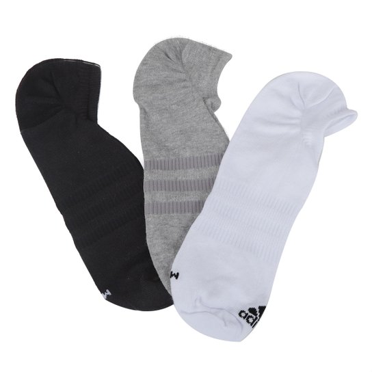 Kit Meia Adidas Cano Baixo Sportswear c/ 3 Pares