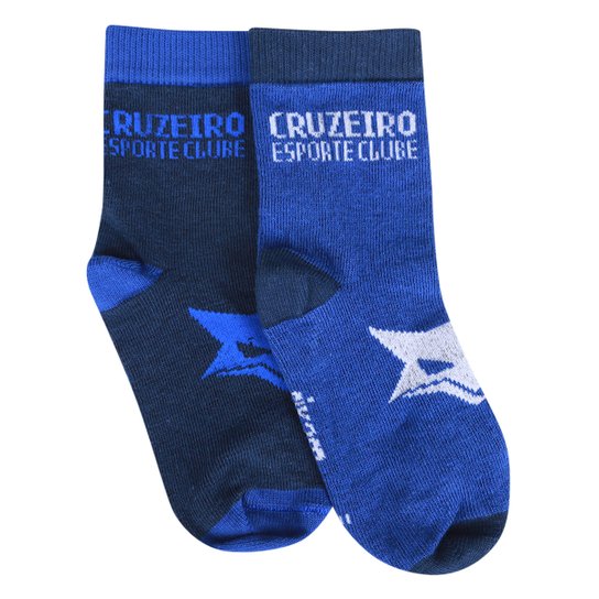 Kit Meia Cruzeiro Infantil Rikam c/ 2 Pares