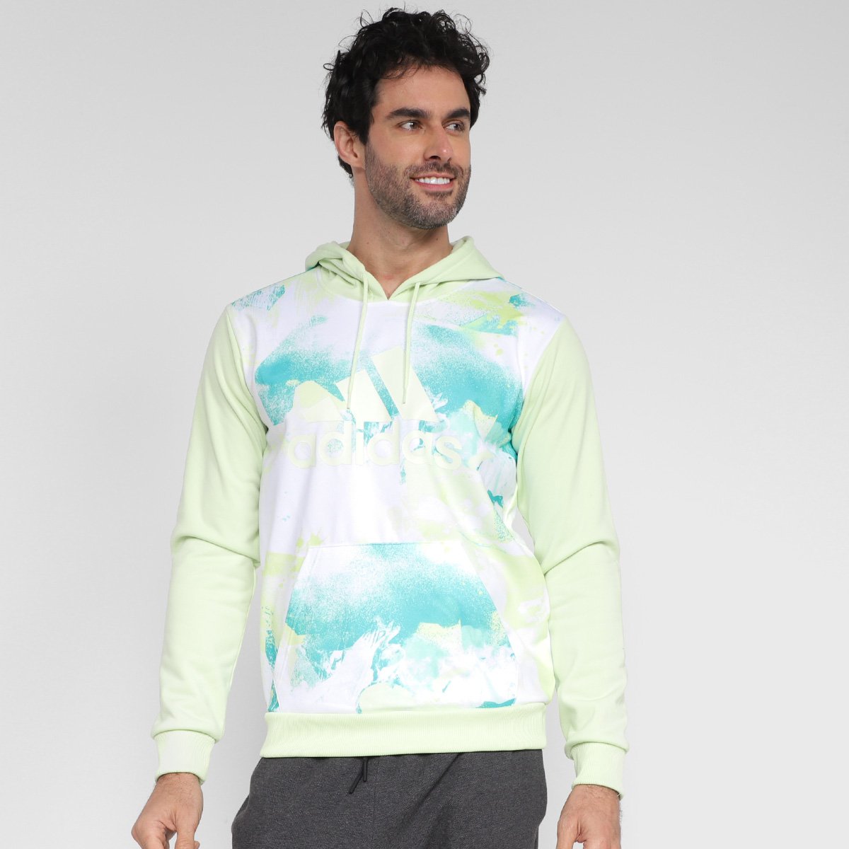 Moletom Adidas Tie Dye Canguru Masculino | Loja do Cruzeiro