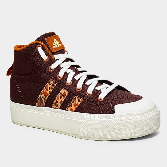 Tênis Adidas Cano Médio Bravada Mid Plataforma Farm Feminino