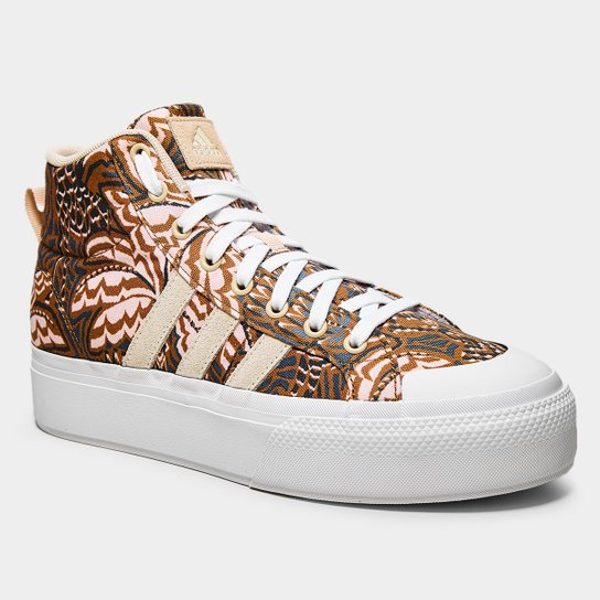 Tênis Adidas Cano Médio Bravada Mid Plataforma Farm Feminino